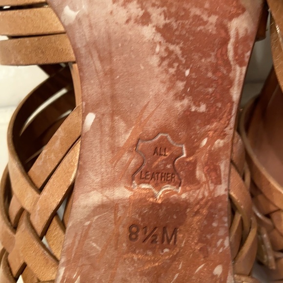 Tory Burch Cage Sandals, Tan 8.5 - Picture 4 of 5